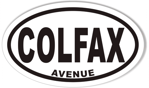Colfax Avenue Oval Bumper Stickers