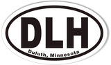 DLH Duluth, Minnesota  Oval Bumper Stickers