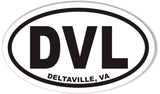DVL DELTAVILLE, VA Oval Bumper Stickers