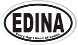 EDINA Custom Oval Bumper Stickers