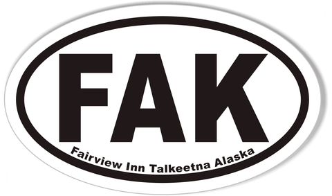 FAK Fairview Inn Talkeetna Alaska Oval Bumper Stickers