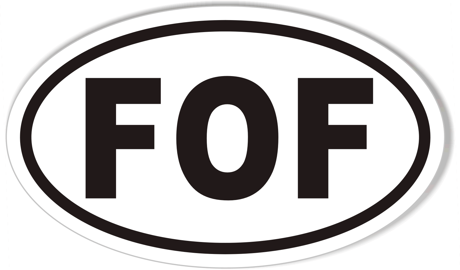 Foh Sticker FOF Oval Bumper Stickers – StickerCafe.com