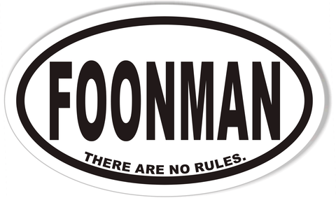 FOONMAN Custom Oval Bumper Stickers