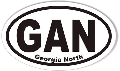 GAN Georgia North Oval Bumper Stickers
