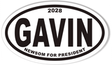 GAVIN NEWSOM for President Custom Oval Bumper Stickers