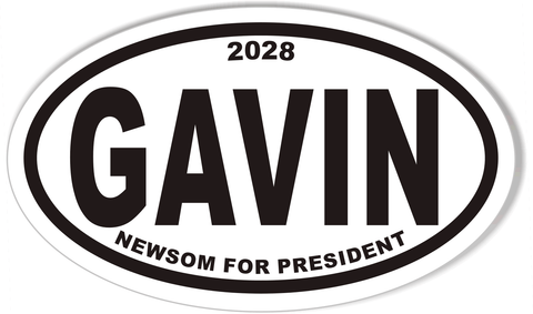 GAVIN NEWSOM for President Custom Oval Bumper Stickers