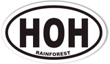 HOH RAINFOREST Oval Bumper Stickers