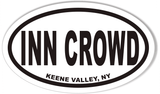 INN CROWD Custom Oval Bumper Stickers