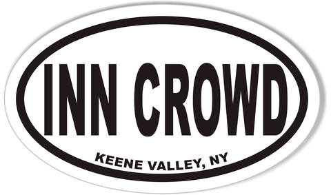 INN CROWD Custom Oval Bumper Stickers