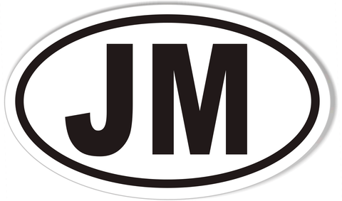 JM Custom Oval Bumper Stickers