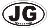 JG JERSEY GIRL Euro Oval Sticker
