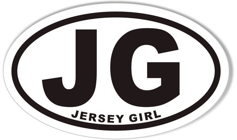 JG JERSEY GIRL Euro Oval Sticker