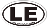 LE LAKE EUFAULA, ALABAMA Oval Bumper Stickers