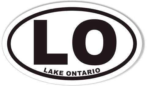 LO LAKE ONTARIO Oval Bumper Stickers