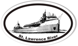 St. Lawrence River Oval Bumper Stickers with "Laker"