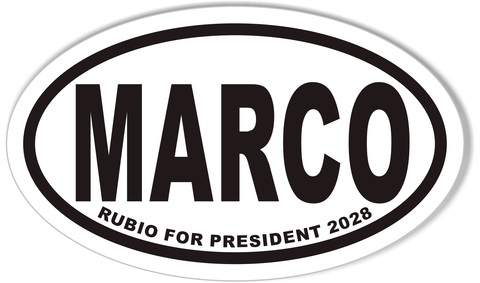 Marco Rubio for President 2028 Oval Bumper Sticker
