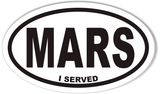 MARS I SERVED Oval Bumper Stickers