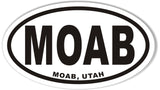 MOAB UTAH Oval Bumper Stickers