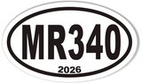 MR340 2026 Oval Bumper Stickers