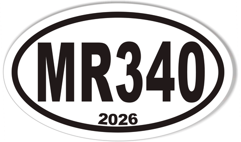 MR340 2026 Oval Bumper Stickers