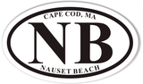 Nauset Beach Cape Cod MA Oval Bumper Stickers