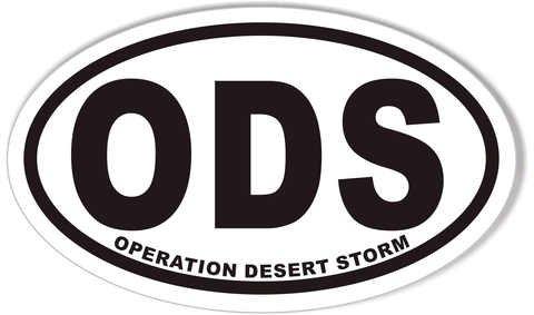 ODS OPERATION DESERT STORM Oval Bumper Stickers