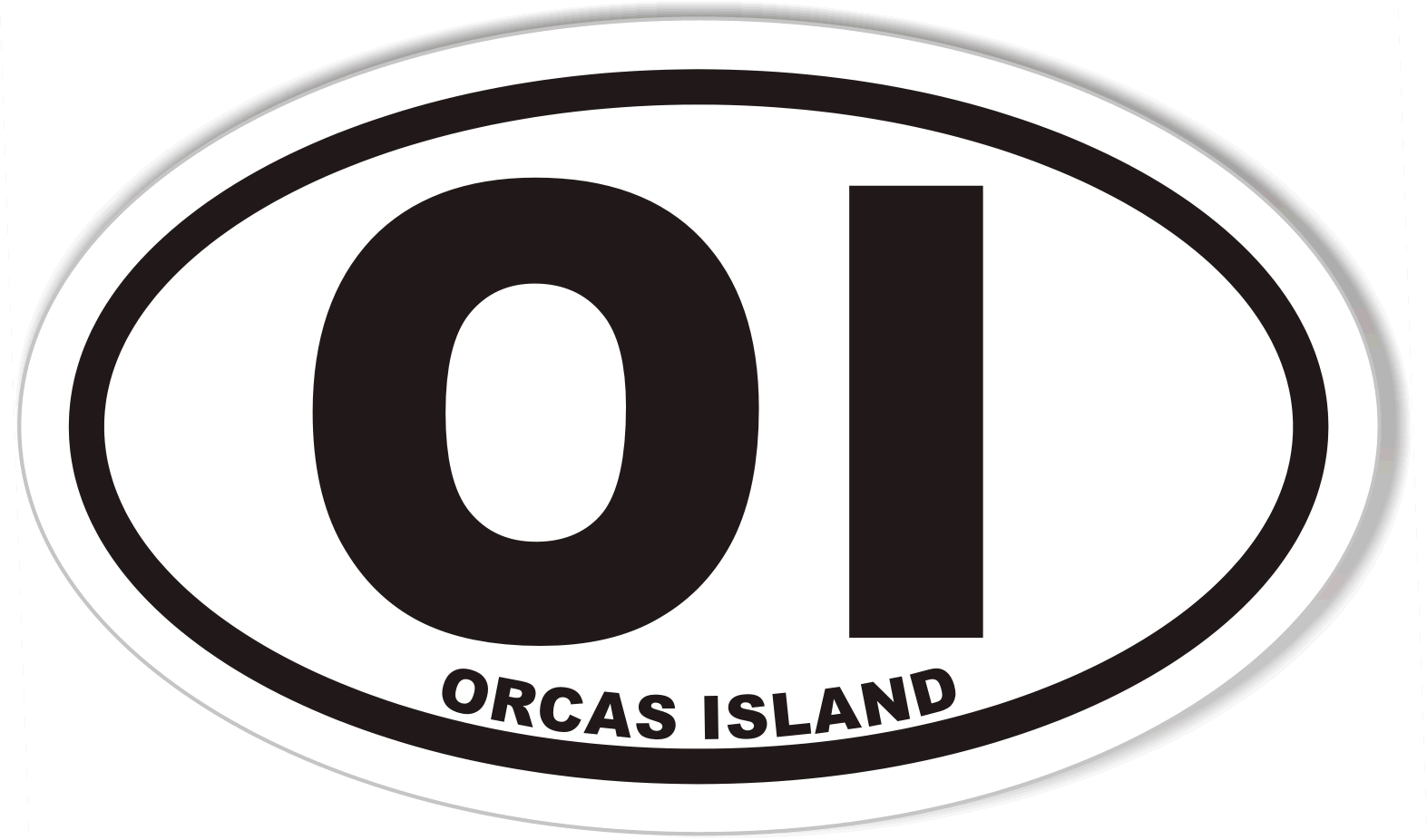 OI ORCAS ISLAND Oval Bumper Stickers – StickerCafe.com