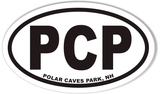 PCP POLAR CAVES PARK, NH Oval Bumper Stickers