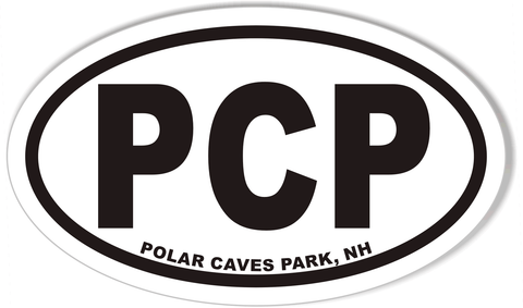 PCP POLAR CAVES PARK, NH Oval Bumper Stickers