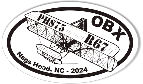 R67 OBX Wright Flyer Oval Bumper Stickers