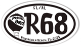 R68 Pensacola, FL 2025 Oval Bumper Stickers
