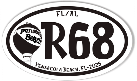 R68 Pensacola, FL 2025 Oval Bumper Stickers