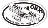 R69 OBX Wright Flyer Oval Bumper Stickers
