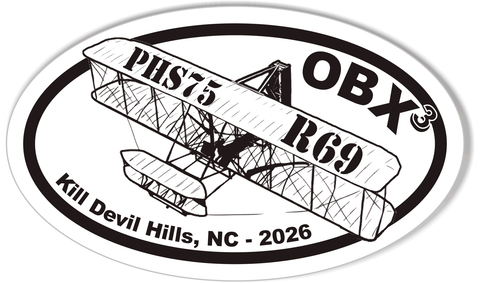 R69 OBX Wright Flyer Oval Bumper Stickers