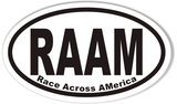 RAAM Oval Bumper Stickers