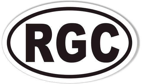 RGC Custom Oval Bumper Stickers