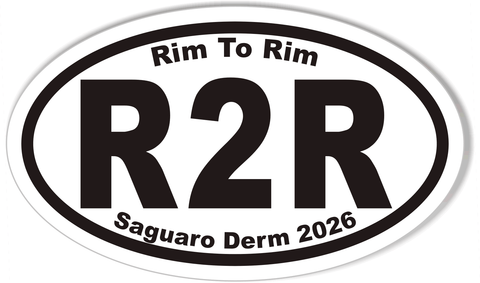 R2R Rim To Rim Oval Bumper Stickers