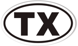 TX Texas Oval Sticker