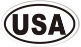 USA United States of America Oval Bumper Sticker
