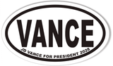JD VANCE for President Custom Oval Bumper Stickers