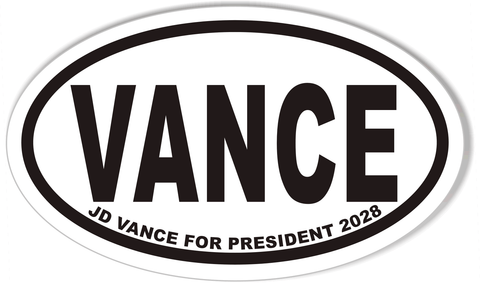 JD VANCE for President Custom Oval Bumper Stickers