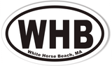 WHB White Horse Beach, MA Oval Bumper Stickers