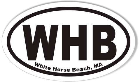 WHB White Horse Beach, MA Oval Bumper Stickers