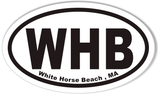 WHB White Horse Beach , MA Oval Bumper Stickers