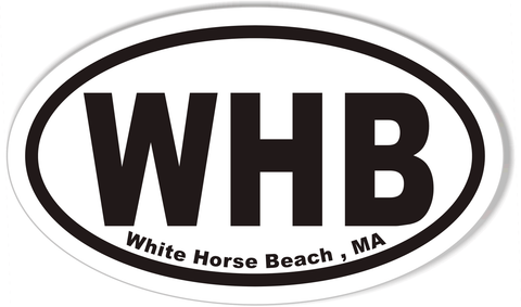 WHB White Horse Beach , MA Oval Bumper Stickers