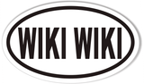 WIKI WIKI Oval Bumper Stickers