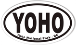 YOHO Yoho National Park - BC Oval Bumper Stickers