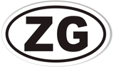 ZG Oval Bumper Stickers