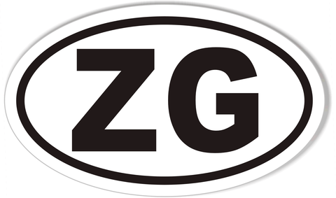 ZG Oval Bumper Stickers