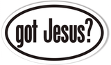 got Jesus? Euro Oval Bumper Sticker